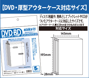 DVD・BD厚形アウターケース対応サイズ