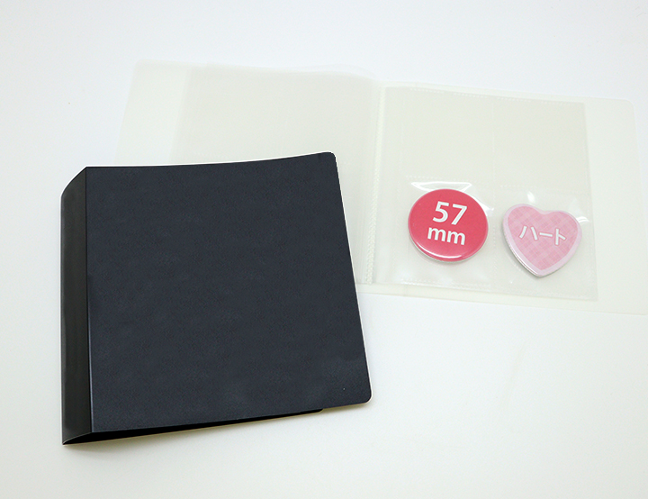 57mm・75mm缶バッジ収納ホルダー（PP）